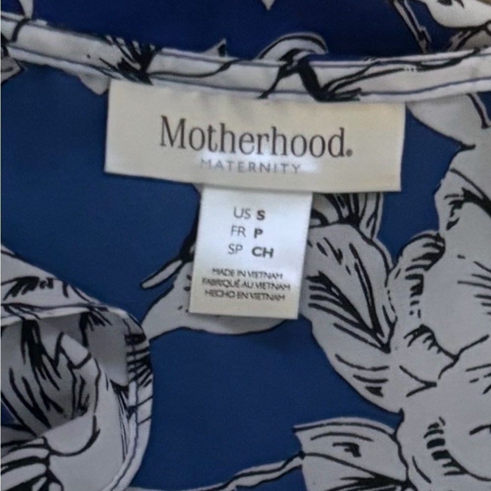 Motherhood Blue Floral Maternity Blouse - Picture 3 of 8